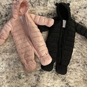 Gap baby snowsuits. Perfect for b/g twins or if you want multiple color options.